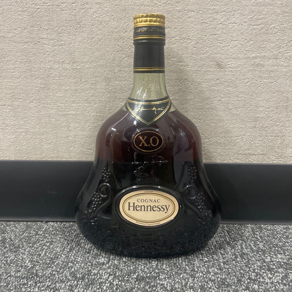 ヘネシー 金キャップ Hennessy XO ブランデー コニャック COGNAC グリーンボトル 750ml 【a1680-y151】_画像1
