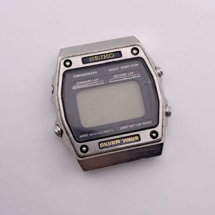 SEIKO セイコー 腕時計 デジタル クォーツ QZ silver wave シルバーウェーブ クロノグラフ A229-5050 【a1623】_画像1
