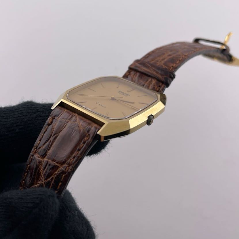 SEIKO セイコー クォーツ Dolce ドルチェ メンズ 腕時計 革ベルト 5931-5300 【a1683】_画像6