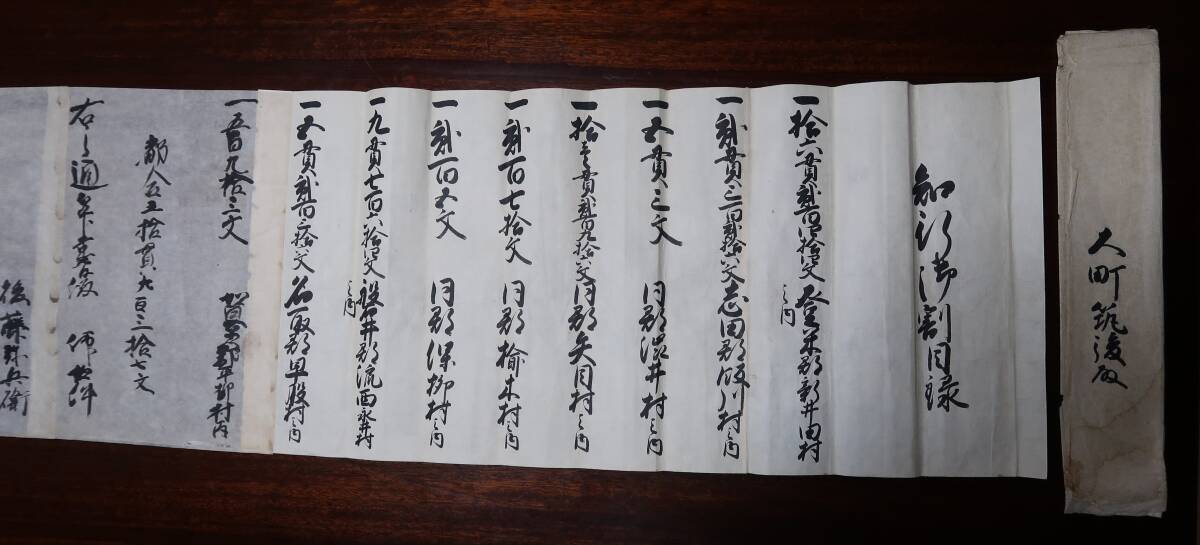 10200円 仙台藩伊達家・知行御割目録 大町筑後殿 文化年間 六 10200円 仙台藩伊達家・知行御割目録 大町筑後殿 文化年間 六