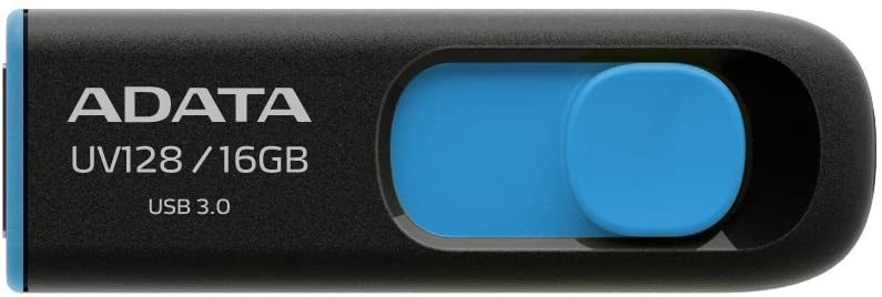 【特価】 A-DATA DashDrive UV128 AUV128-16G-RBE （16GB ブラック＆ブルー） USBメモリ バルク品_画像1