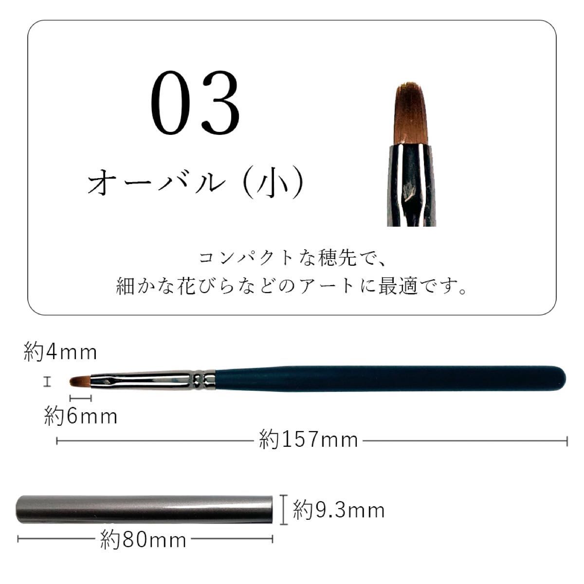 ・最新　５種，ジェルネイルブラシ，金属製キャップ付き。①②③④⑤ 追加や変更可能：日本メーカー　ネイル筆　アート筆