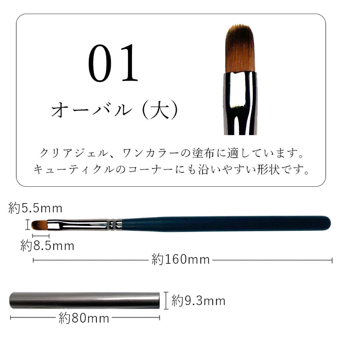 ・最新　５種，ジェルネイルブラシ，金属製キャップ付き。①②③④⑤ 追加や変更可能：日本メーカー　ネイル筆　アート筆