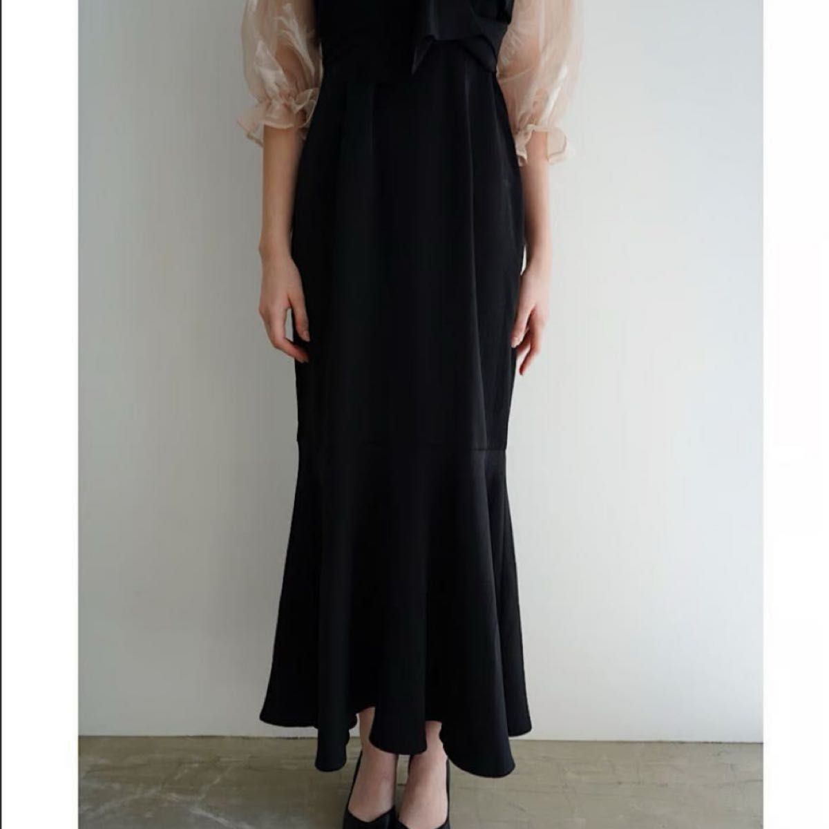 Acka sheer puff dress(black)シアーパフドレス|Yahoo!フリマ Acka sheer puff dress(black)シアーパフドレス|Yahoo!フリマ