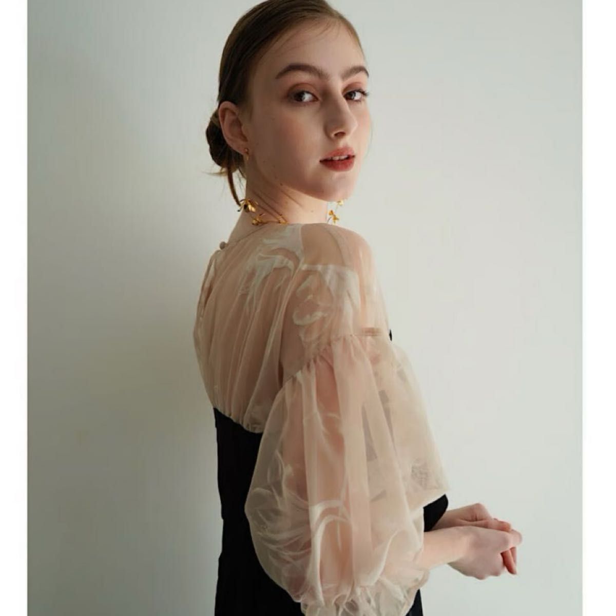 Acka sheer puff dress(black)シアーパフドレス|Yahoo!フリマ Acka sheer puff dress(black)シアーパフドレス|Yahoo!フリマ