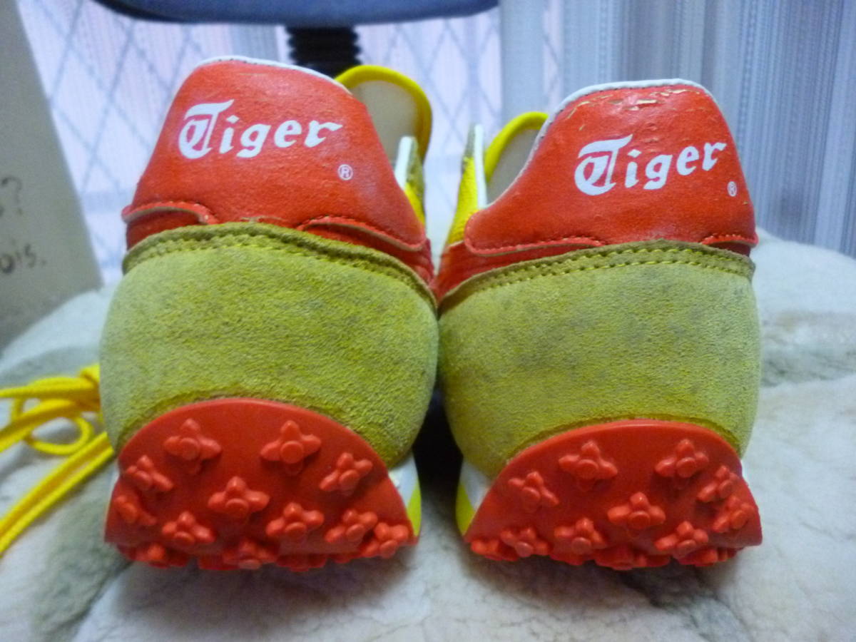 即決・送料込◆Onitsuka Tiger オニツカタイガー◆難あり未使用・エンデュロー 復刻モデル TFW001◆黄×オレンジ US7.5(26cm)やや小さ目_画像3