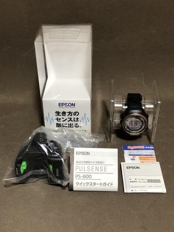 新品・未使用品◎[エプソン] 腕時計 PS-600C ブラック_画像1