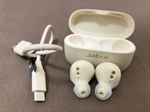 美品◎Jabra 完全ワイヤレスイヤホン アクティブノイズキャンセリング Elite 75t ゴールドベージュの画像5