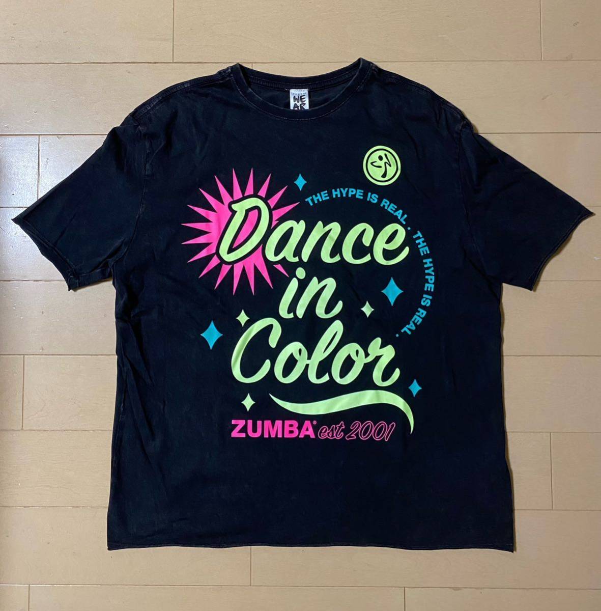 Zumba Dance In Color Top ズンバウェア　ダンス　Tシャツ　ブラック黒_画像4