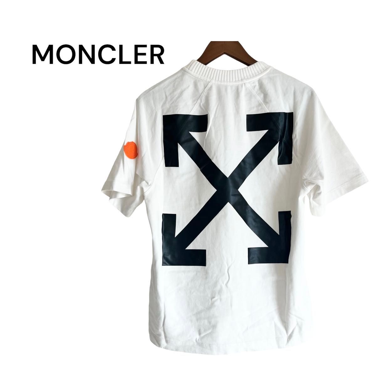 MONCLER O × Off-White コラボモデルTシャツ ホワイト 半袖Tシャツ