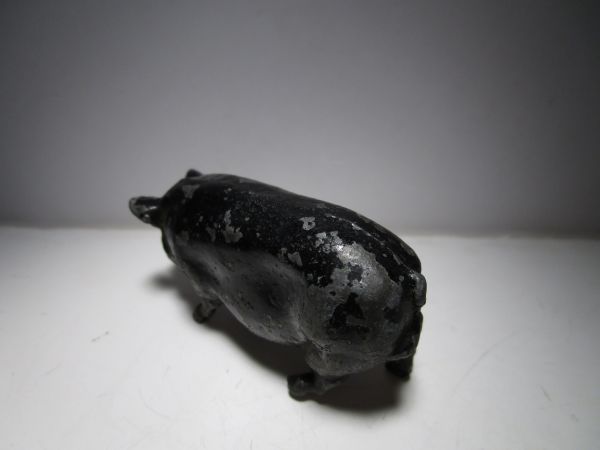 1930～40年代 ヴィンテージ 英国製 黒豚のオブジェ (Lead製) ラージサイズ ミニチュア玩具/ジオラマ玩具/古玩具_画像5