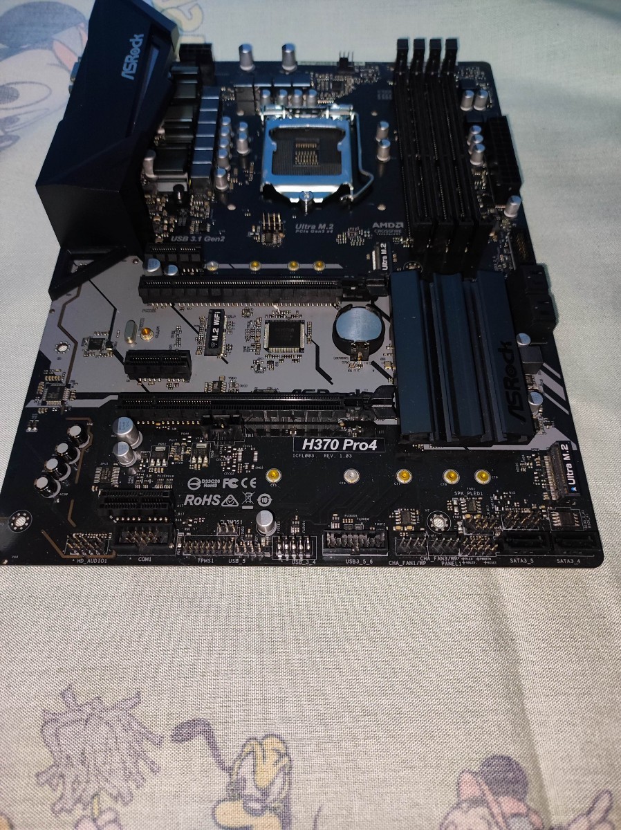 ASRock H370pro マザーボード Intel 第8.9世代CPU対応 通電確認済み_画像1