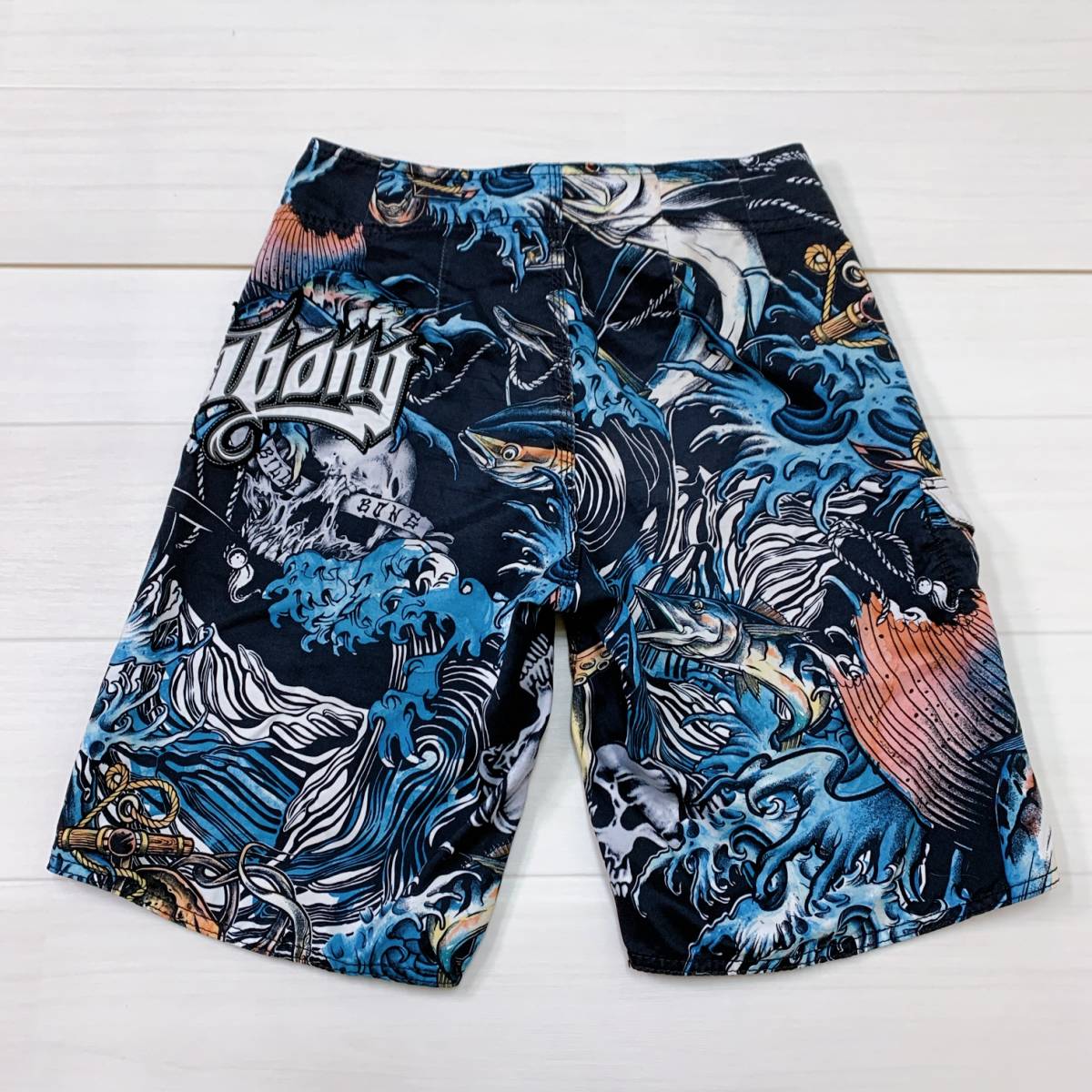 S2262 BILLABONG メンズ ハーフパンツ 人気 総柄 万能 男前 スポーティチックスタイル ウエスト紐_画像2