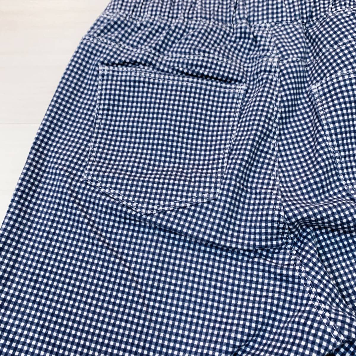 S2365 UNIQLO ユニクロ レディース ストレートパンツ キュート S チェック ストレッチ 万能 エレガントガーリー ウエストゴム/紐 ポケット_画像7