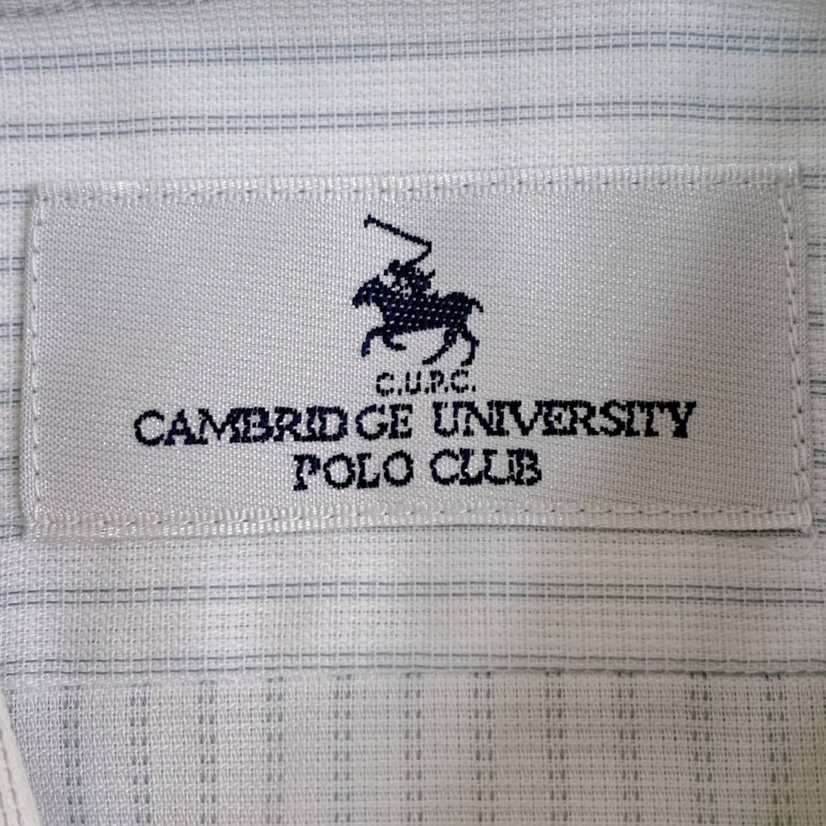 S2389 CAMBRIDGE UNIVERSLLY POLO CLUB メンズ シャツ 半袖 白 ストライプ オフィススタイリッシュルック グレー 胸ポケット_画像9