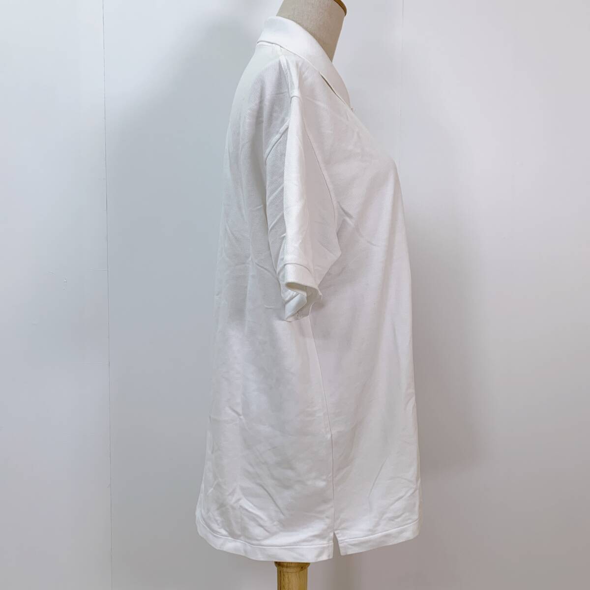 S2685 UNIQLO ユニクロ メンズ ポロシャツ 半袖 人気 XL 白 無地 万能 シンプルデイリーカジュアル サイドスリット_画像2