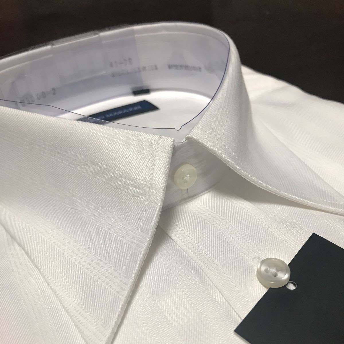 ROBERTOMARAZZI　白織柄ワイシャツ　M(39-84)　形態安定　レギュラーカラー_画像5