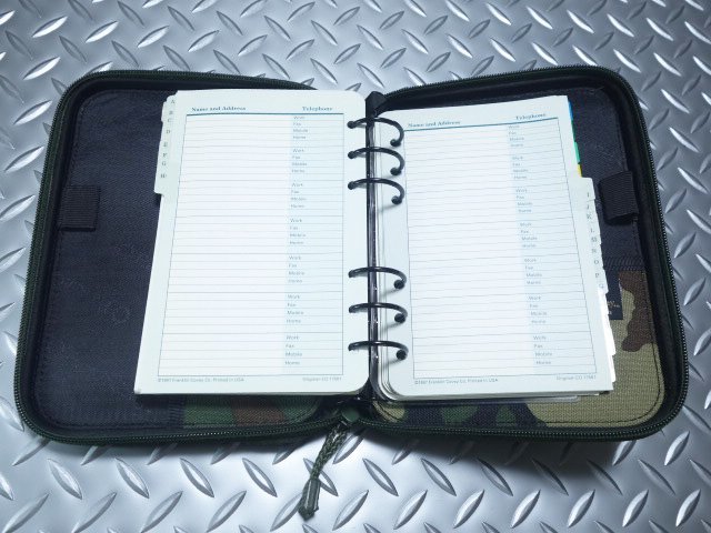 レア 未使用★US ARMY PERSONAL ORGANISER by FRANKLIN COVEY (WL)★アメリカ システム手帳 フランクリン コヴィーの画像6