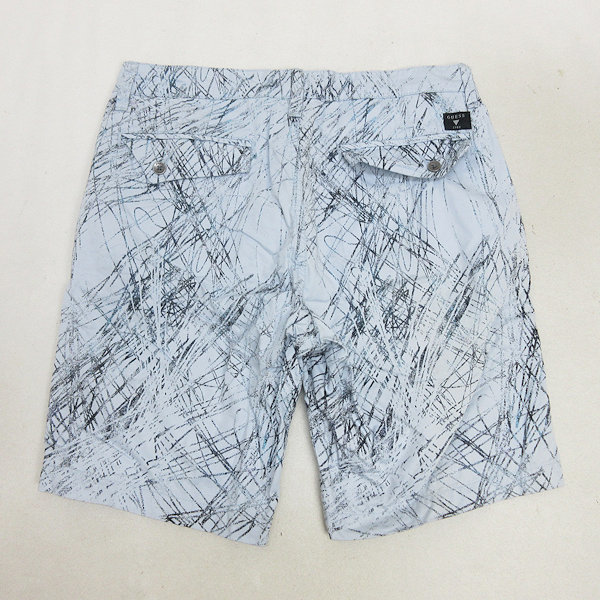 G■ゲス/GUESS MODERN FIT ハーフパンツ【32】水色/men's/120【中古】■_画像3