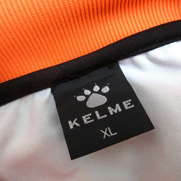 G#kerume/KELME джерси тренировка одежда / футбол * футзал [XL] чёрный orange /MENS/102[ б/у ]#