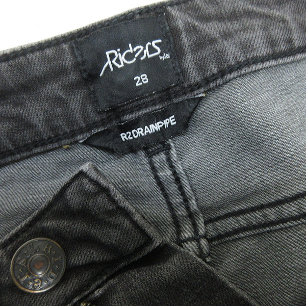 H■リー/RIDERS by LEE ブラックデニムパンツ ジーンズ【28】黒/MENS■118 【中古】_画像2