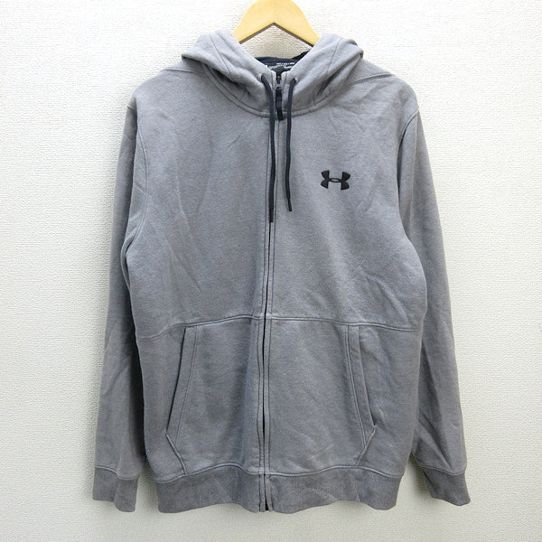 G# Under Armor /UNDER ARMOUR тренировочный полный Zip Parker /1299134 [XXL] пепел /men\'s/43[ б/у ]#