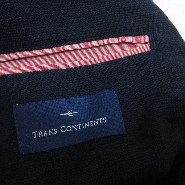 G#Trans continents/ Trans Continents серебряный кнопка tailored jacket [M] темно-синий /men\'s/106[ б/у ]#