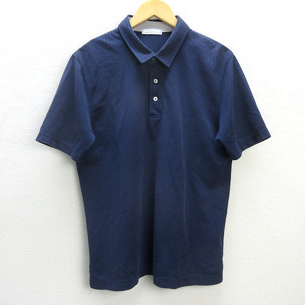 G■ユナイテッドアローズ/UNITED ARROWS GLR 長袖ポロシャツ【XL】紺/men's/70【中古】■_画像1