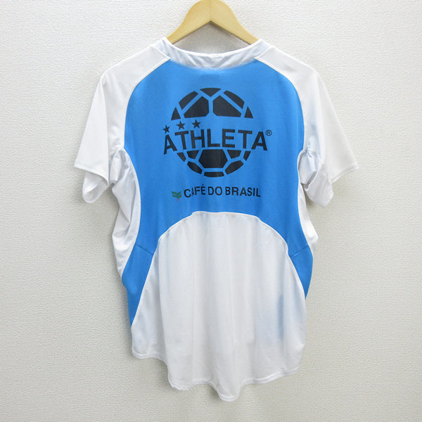 G■アスレタ/ATHLETA Tシャツ/フットサル トレーニングウエア【M】白/men's/78【中古】■_画像3