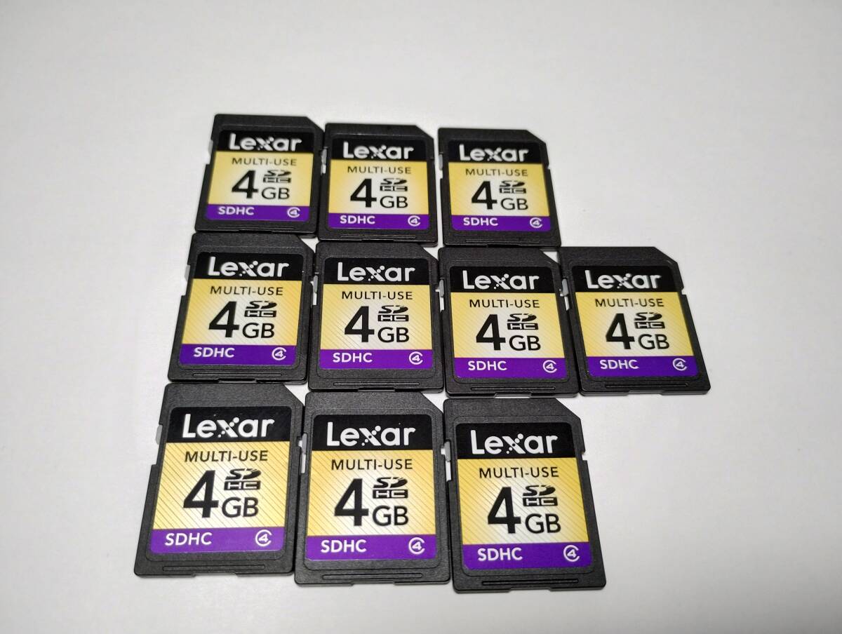 10枚セット　4GB　Lexar　SDHCカード　フォーマット済み　SDカード　メモリーカード_画像1