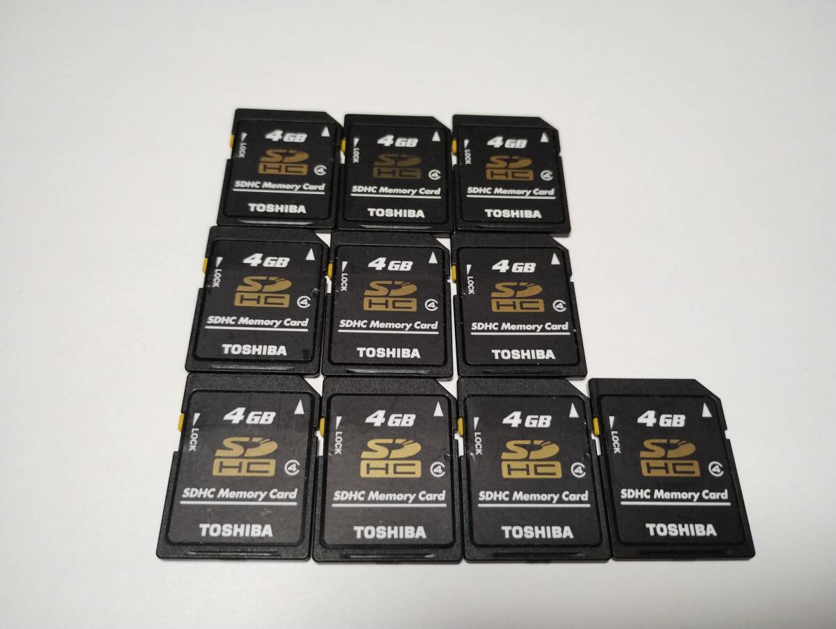 10枚セット　4GB　TOSHIBA　SDHCカード　フォーマット済み　SDカード メモリーカード_画像1