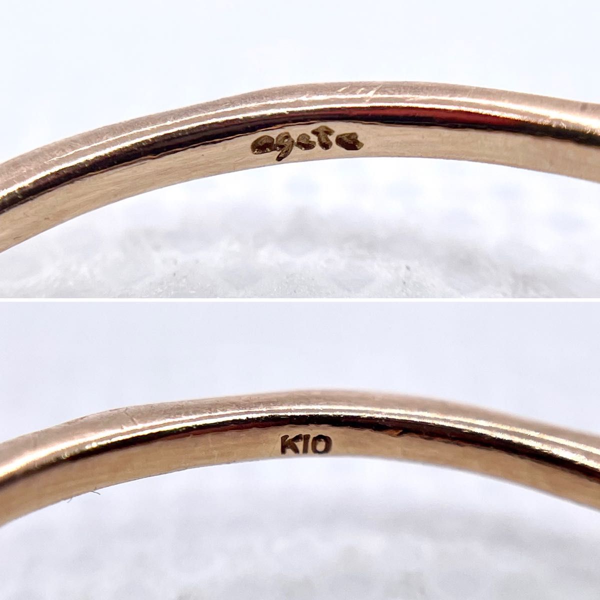 お値下げ agete K10PG 11号 ラピスラズリ スキニーリング お値下げ agete K10PG 11号 ラピスラズリ スキニーリング