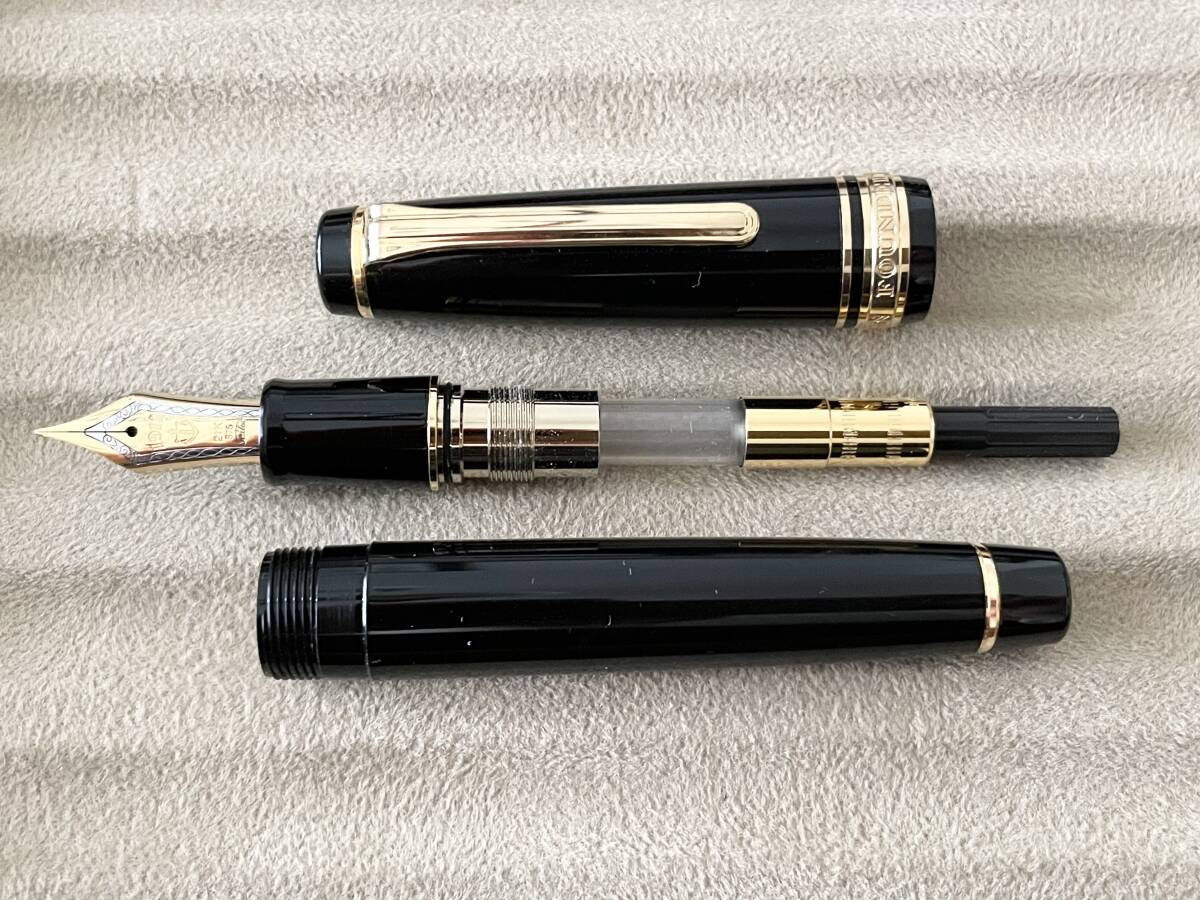 [H]【美品/旧モデル/化粧箱】SAILOR PROFESSIONAL GEAR セーラー プロギア プロフェッショナルギア ブラック 万年筆 H-B 21K875 中白色ニブ_画像10