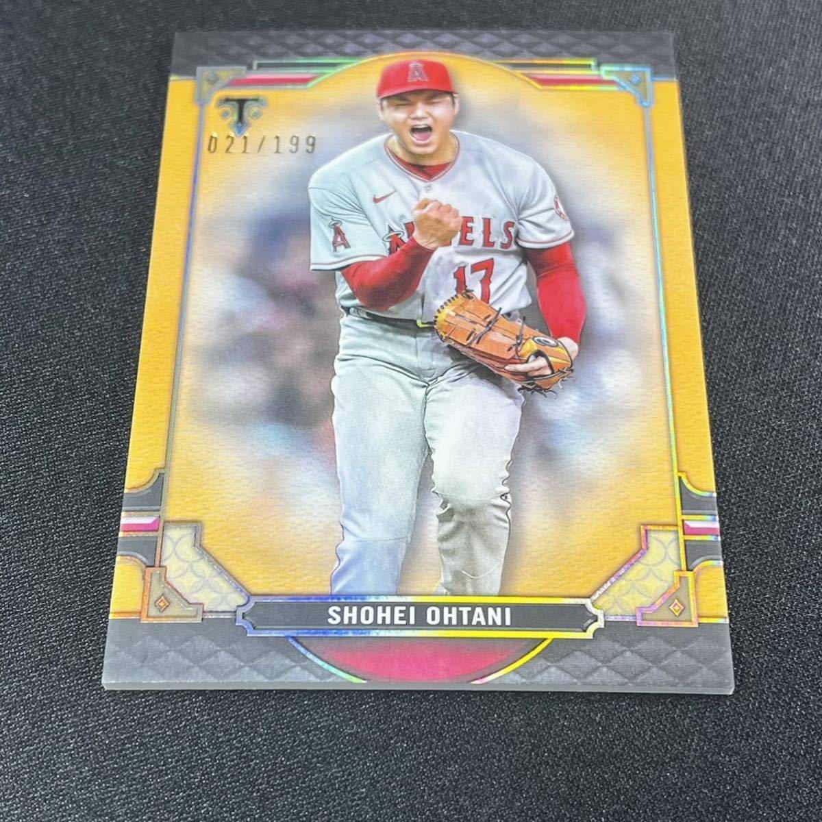 199枚限定 2022 Topps Triple Threads 大谷翔平 No.41 アンバーオレンジパラレルカード_画像3