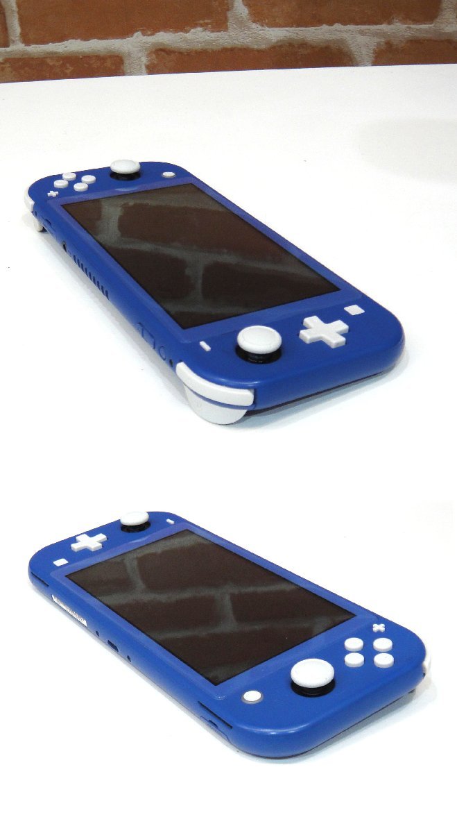 2518　ジャンク 任天堂 Nintendo ニンテンドー SWITCH Lite HDH-001 ブルー Joy-Con 充電グリップ HAC-016 コントローラー ケース セット_画像2