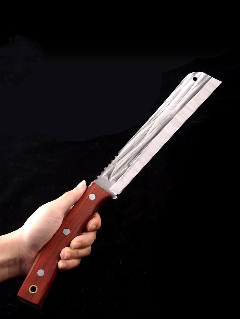 シースナイフ アウトドア 野外 木切りナイフ キャンプ用 大型 サバイバルナイフの画像6