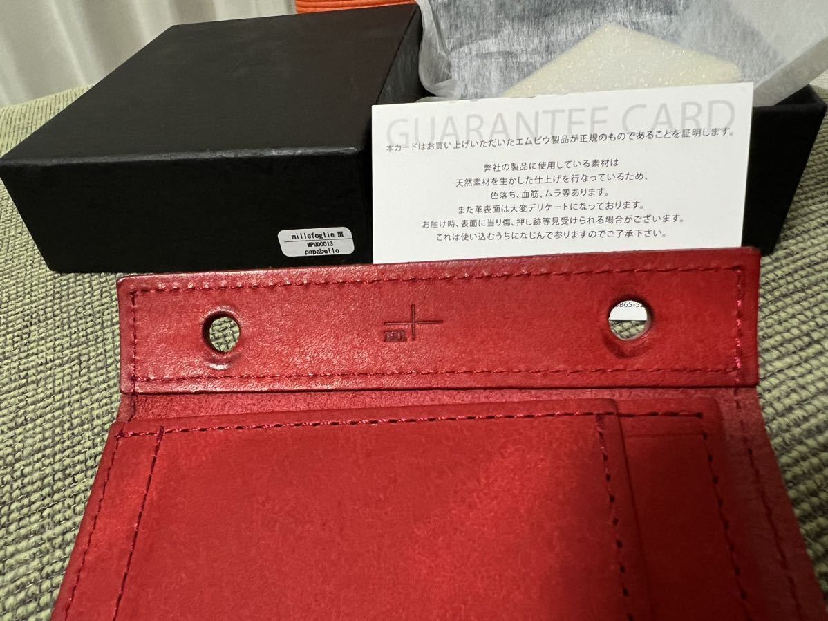 エムピウ　millefoglie 3 P25 PUEBLO Leather プエブロレザー別注 MF2p25-lll ハバネロ_画像3