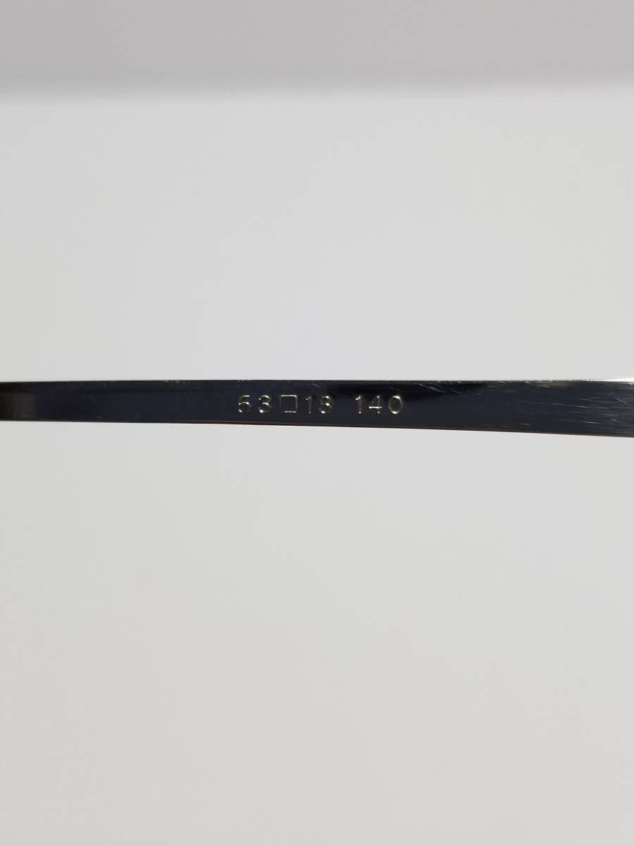 未使用 眼鏡 メガネフレーム CITIZEN REGUNO 20629 チタン 金属フレーム シンプル ハーフリム 軽量 メンズ レディース 53口18-140 L-2の画像8