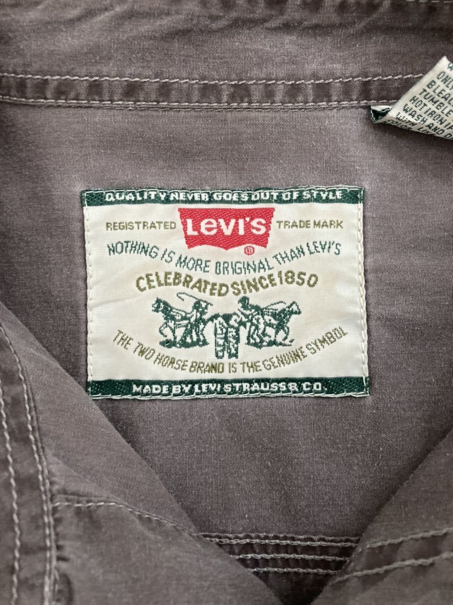リーバイスLevis長袖シャツ ワークシャツ ヴィンテージ アメリカ古着90sヴィンテージ アメカジ ブラジル製古着Lサイズ送料無料美品_画像4