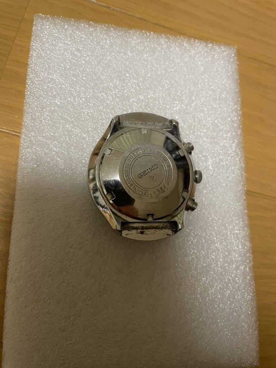 SEIKO セイコー 5スポーツ スピードタイマー　5 sports speed timer 6138-0020 自動巻き クロノグラフ 不動 ジャンク_画像6