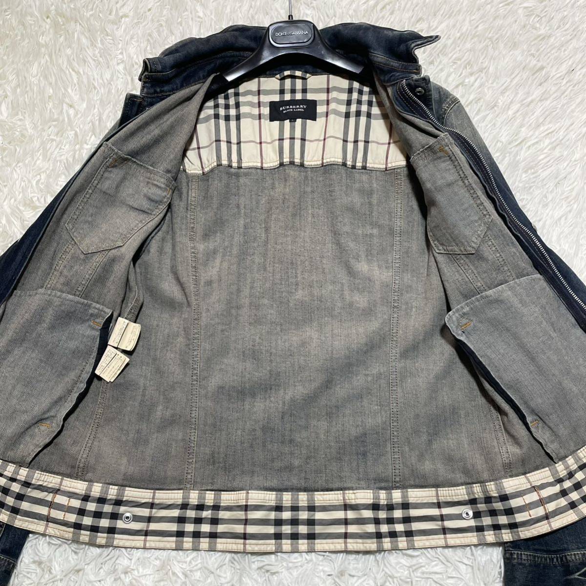 極美品/L バーバリーブラックレーベル ホース刺繍 ノバチェック 極美品/L バーバリーブラックレーベル ホース刺繍 ノバチェック