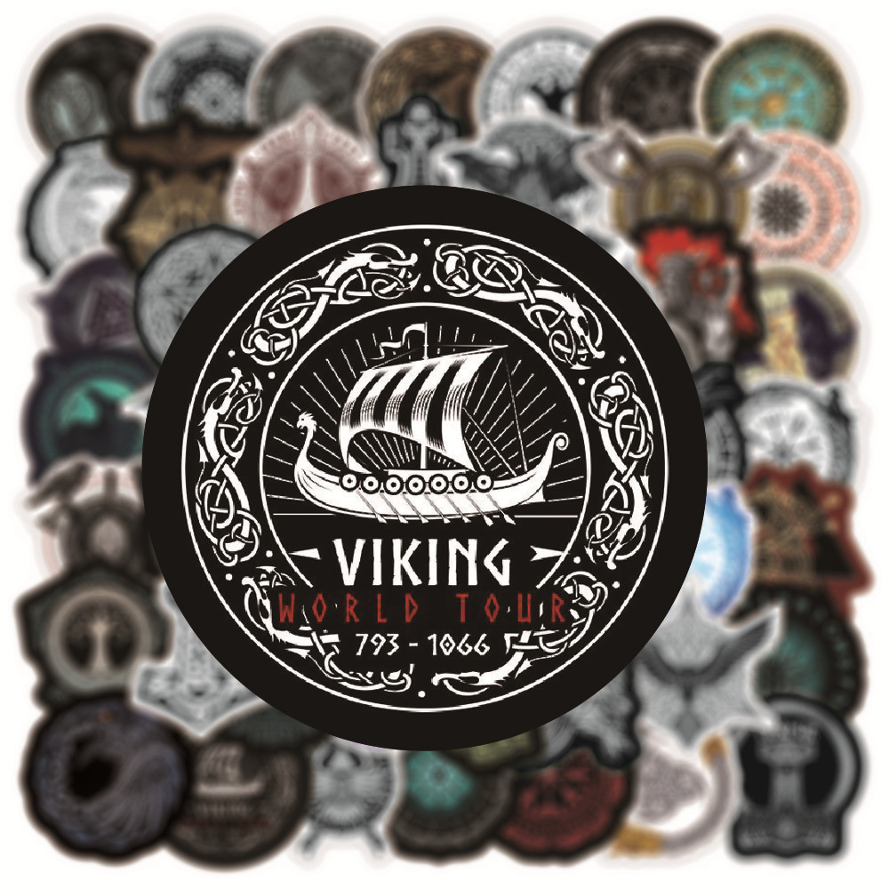 ヴァイキング 紋章 Viking 海賊 北欧 戦士 シール ステッカー50枚EHの画像5