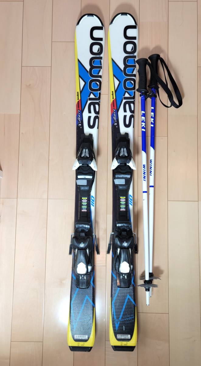 【送料無料】SALOMON サロモン ジュニアスキー 110cm + LEKI ストック 80cm セット