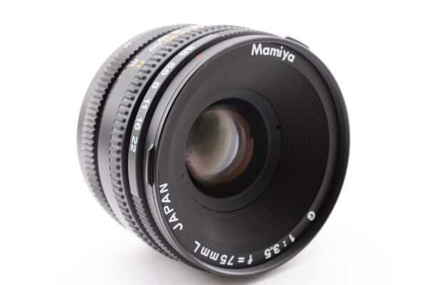 動作確認済 Mamiya G 75mm F3.5 L Japan MF Lens 単焦点 中判 レンズ / マミヤ Mamiya6用マウント マミヤ 中判カメラ用交換レンズ #8755の画像3
