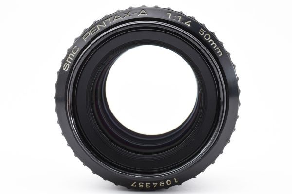 完動美品 Pentax Smc Pentax-A 50mm F1.4 MF Standard Lens 大口径 単焦点 標準 レンズ / ペンタックス K Mount ボケ味抜群 銘玉 #8609の画像2