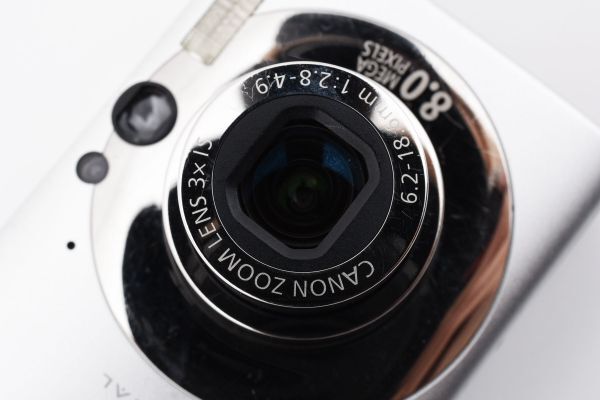 動作良好 Canon IXY Digital 20 IS Silver Compact Digital Camera シルバー コンパクトデジタルカメラ デジカメ / キヤノン イクシ #8627_画像10
