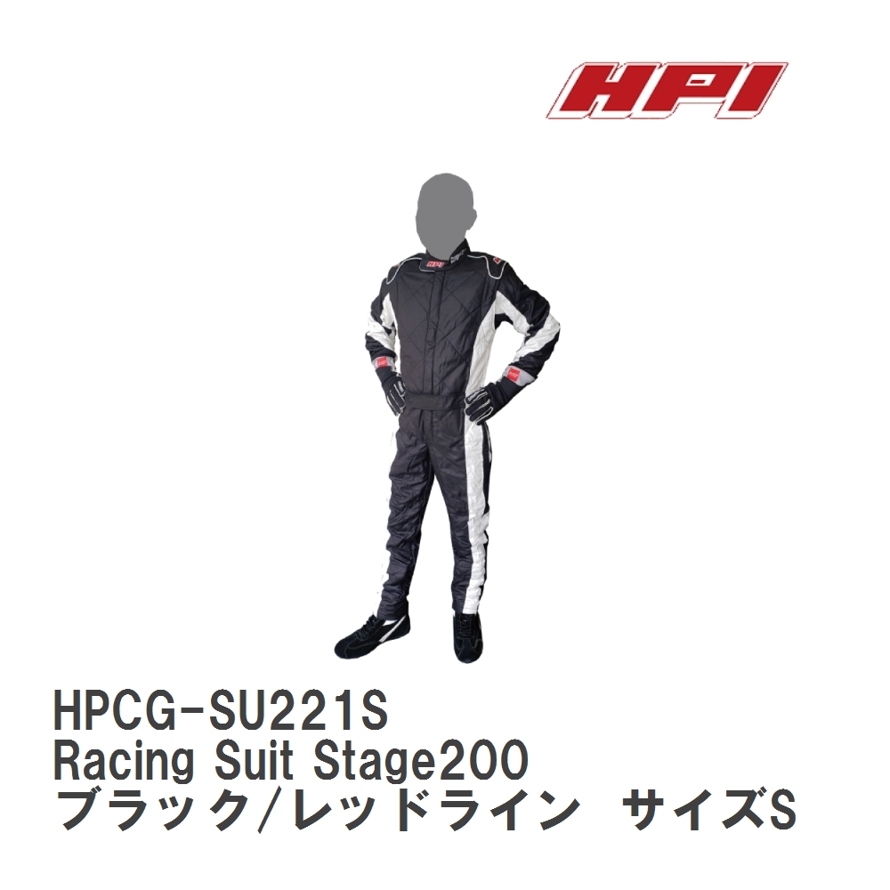 [HPI/HPI/PI-I] Официальный гоночный костюм FIA Стадия гоночного костюма 200 Black/Red Line Size S [HPCG-SU221S]