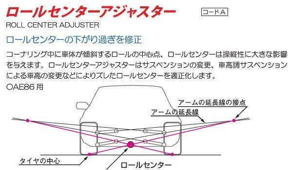 【CUSCO/クスコ】 フロント ロールセンターアジャスター フロント トヨタ カローラレビン AE86 [116-467-A]_画像2