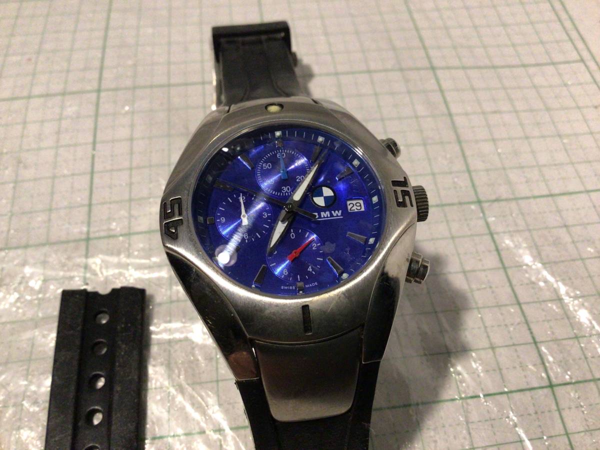 BMW оригинальный хронограф наручные часы Junk эмблема ввод с логотипом Novelty?