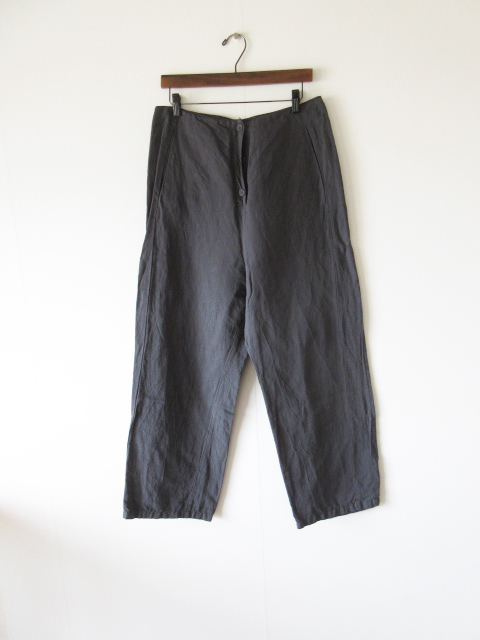 KristenseN DU NORD / クリステンセン ドゥ ノルド D-210 cotton linen wide pants 2 CHARCOAL / ワイドパンツ_画像1